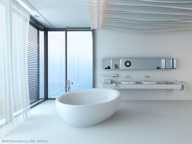 白色简洁卫浴设计图片图片-